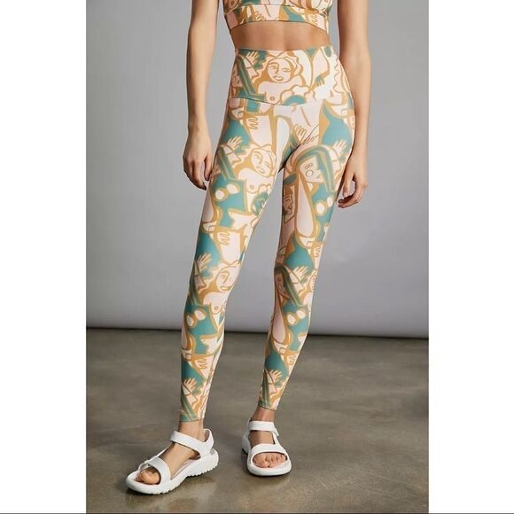 NEW Anthropologie Dazey LA Ani Figures We Are One Yoga Legging Sport Bra X-Small - Picture 3 of 4